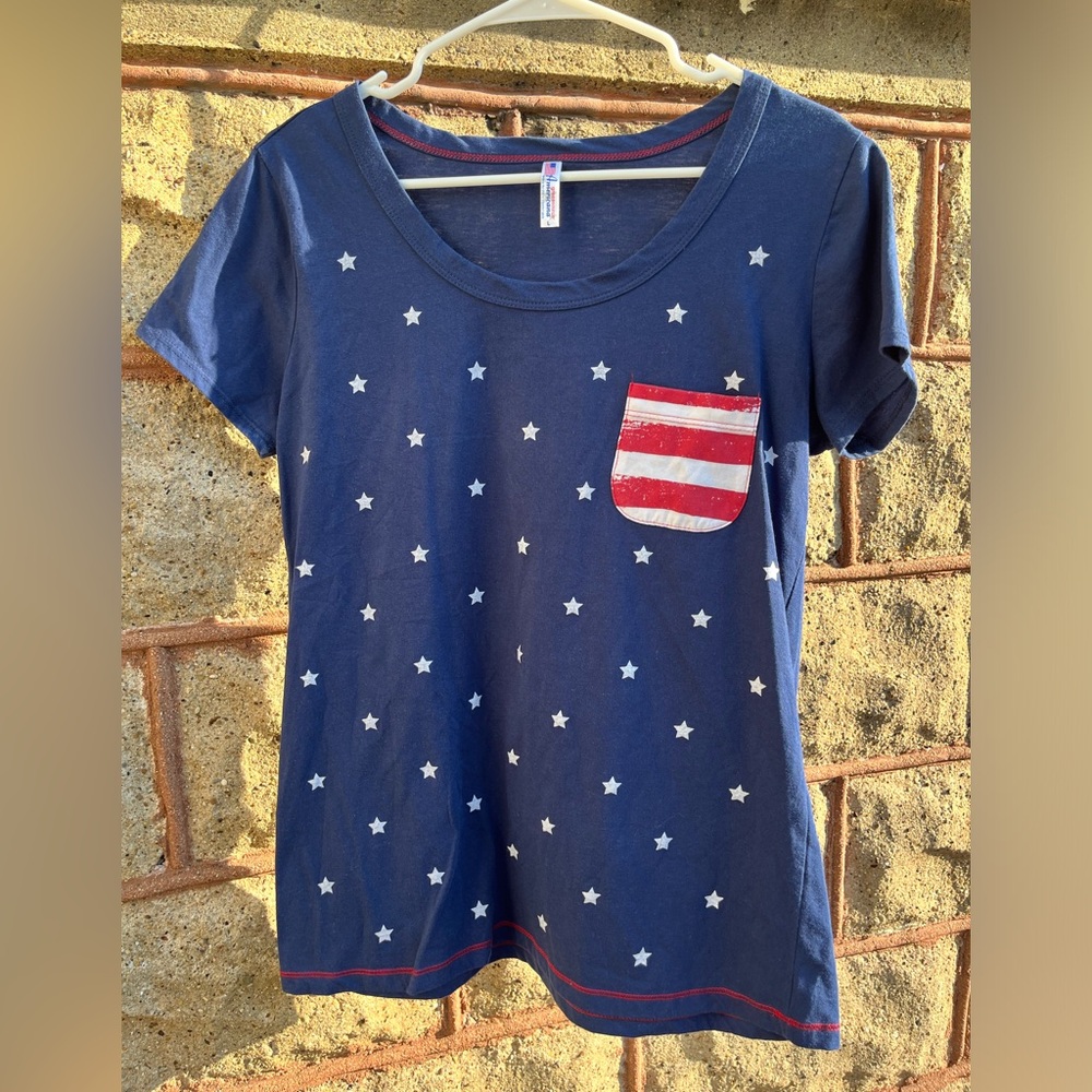 Americana large women flag blouse
